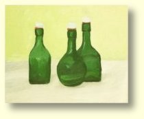Obraz olejny - Butelki - Malarstwo - Celina Dobke